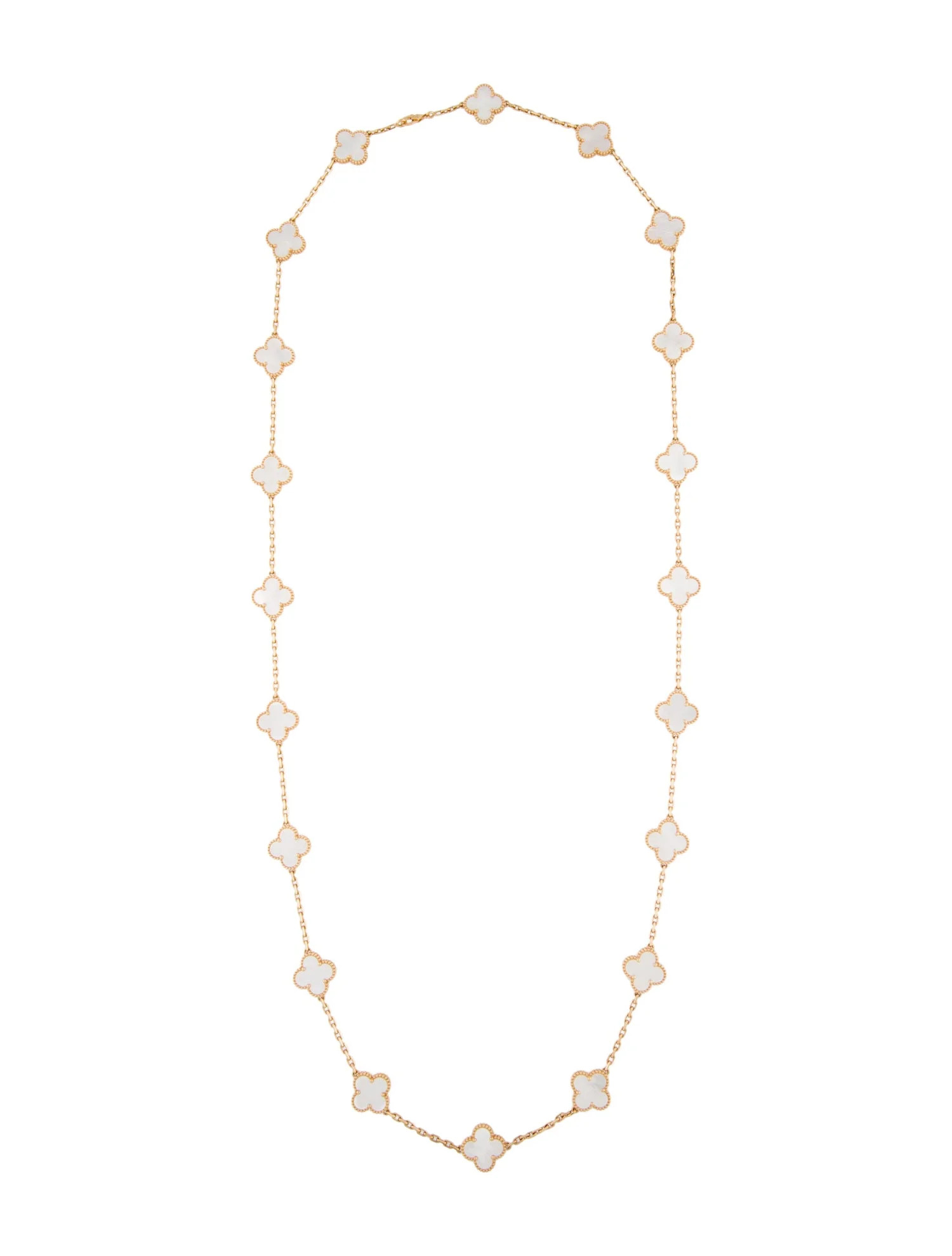 Mother of Pearl 20 Motif Vintage Alhambra Long Necklace | The RealReal