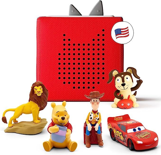 Amazon.com: Toniebox Audio Player Starter Set with Woody, Lightning McQueen, Simba, Winnie-The-Po... | Amazon (US)