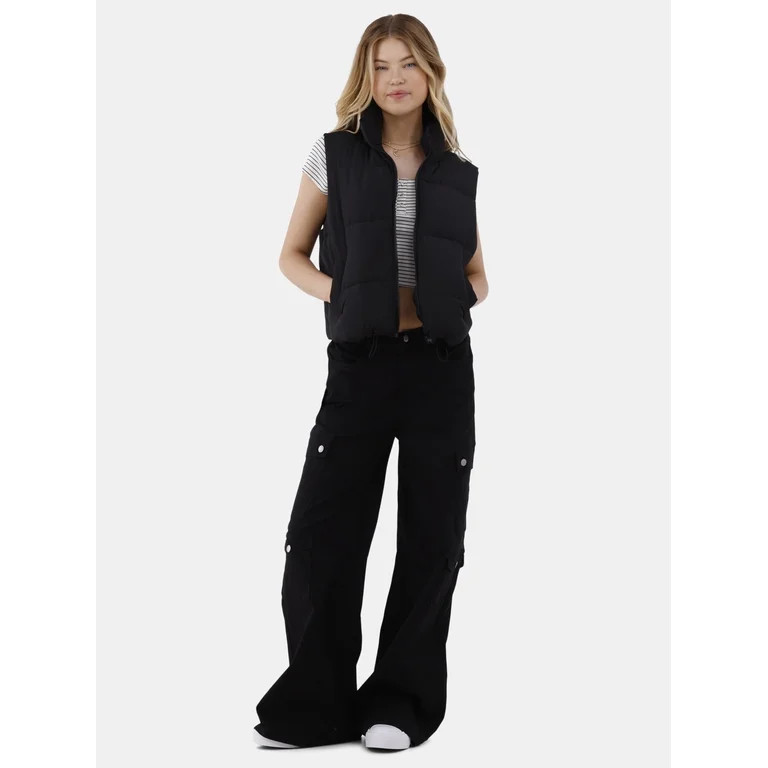 No Boundaries Puffer Vest with Pockets, Women’s and Women’s Plus | Walmart (US)