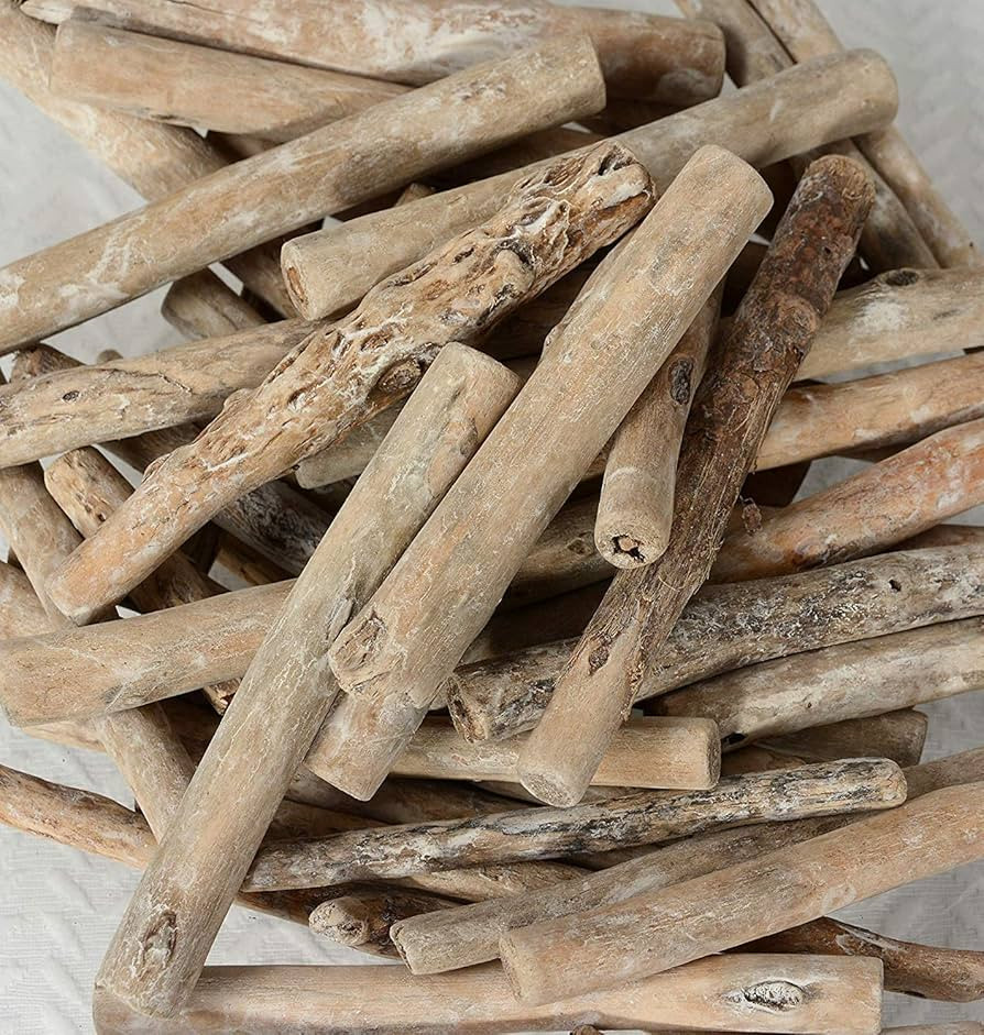 TenWaterloo Natural Looking Wood Pieces in Driftwood Finish, 3-6 Inches Long, 1.1 Pound, Vase and... | Amazon (US)