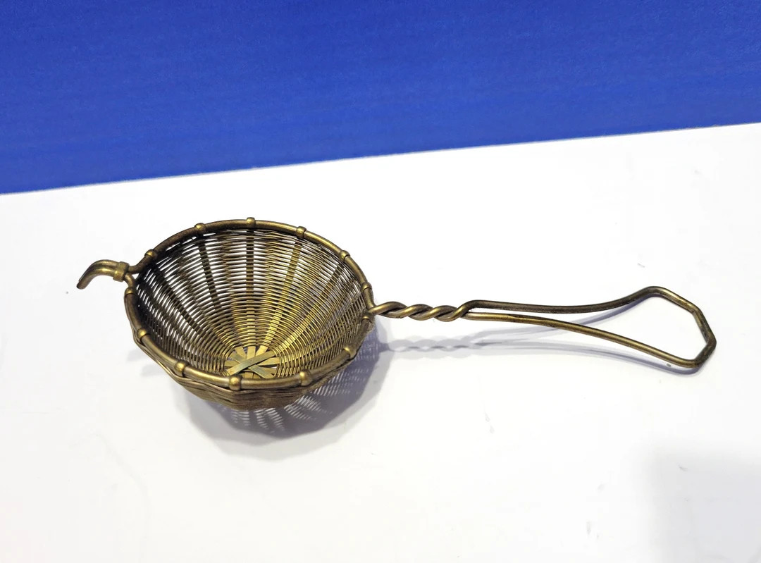 Vintage Woven Brass Tea Strainer Made in Germany - Etsy | Etsy (US)