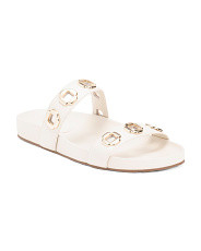 Made In Brazil Leather Milan Buckle Slides | Marshalls