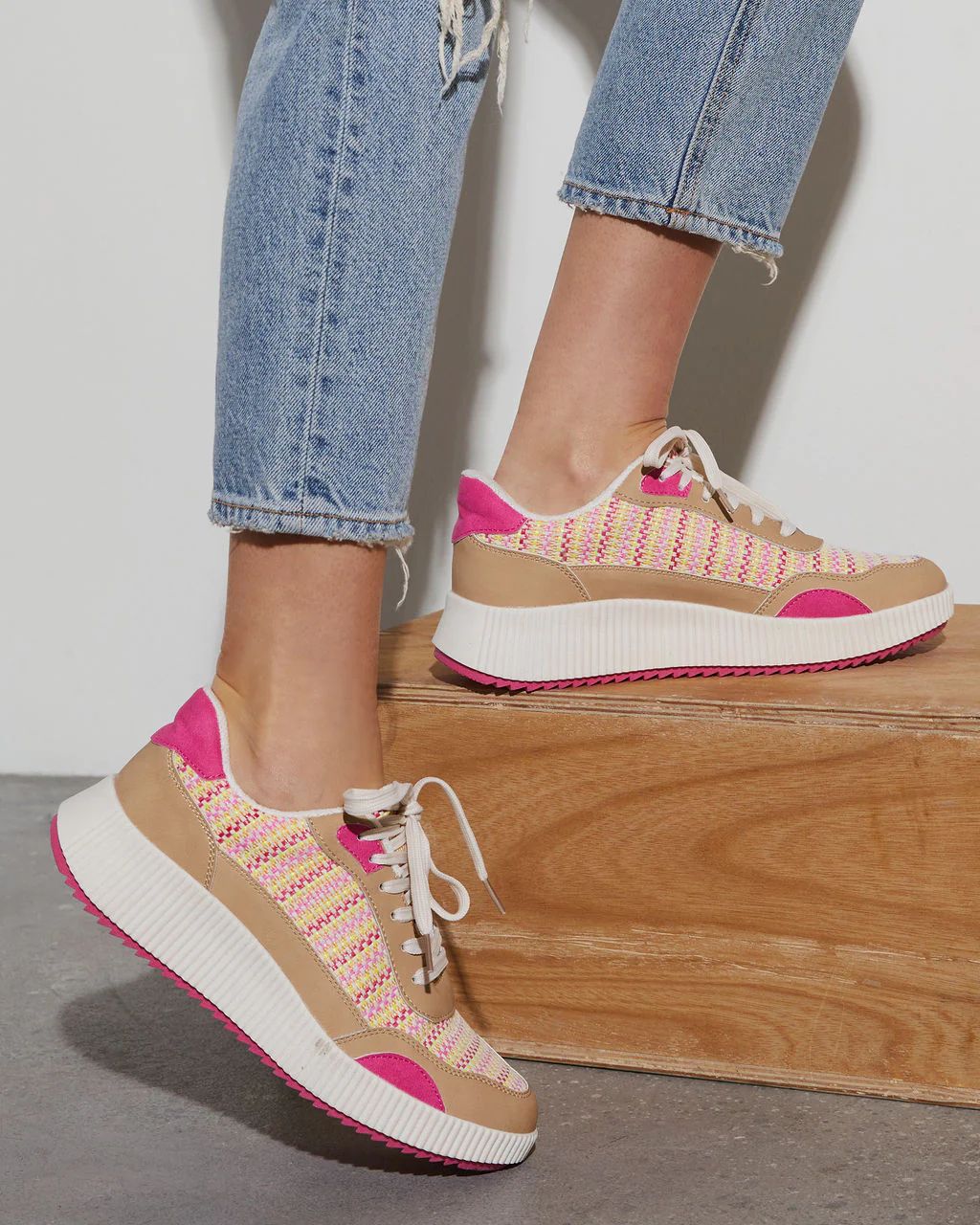 Elevation Woven Platform Sneakers | VICI Collection