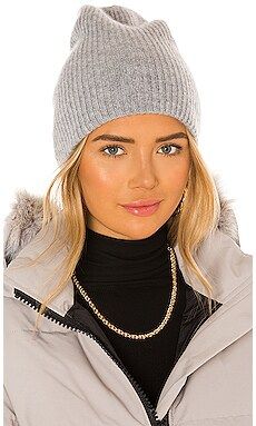 White + Warren Plush Rib Beanie in Grey Heather from Revolve.com | Revolve Clothing (Global)