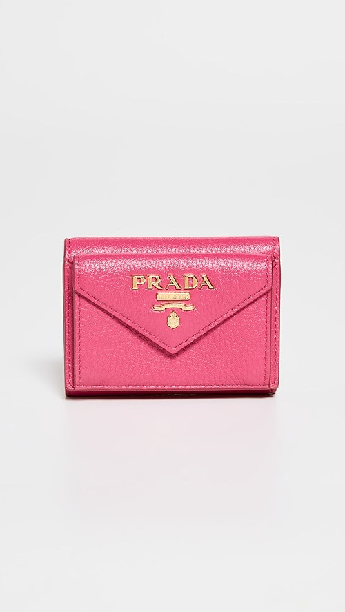 What Goes Around Comes Around Prada Pink Vitello Daino Compact | SHOPBOP | Shopbop