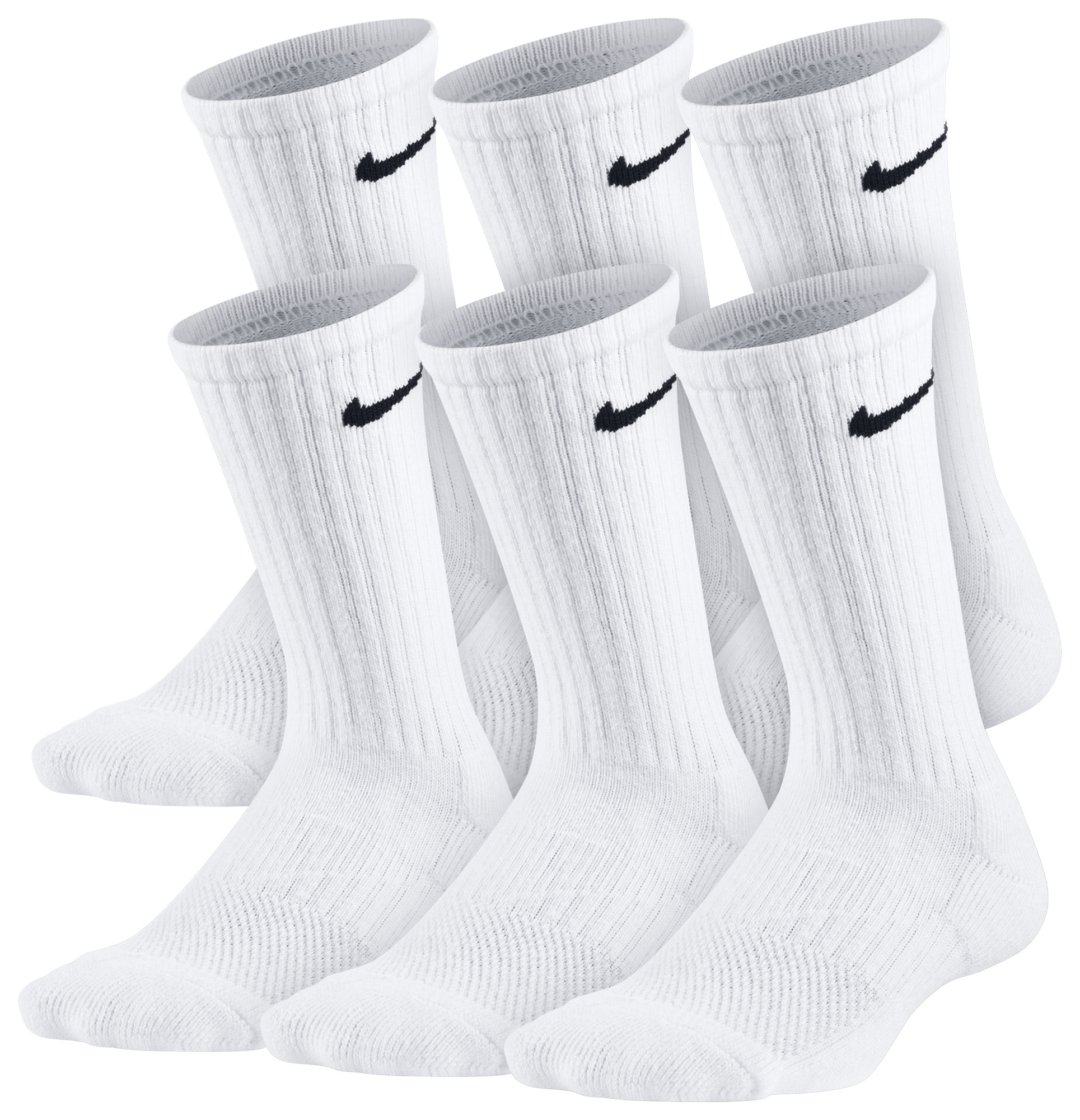 Nike 6 Pack Cushioned Crew Socks | Champs Sports Canada