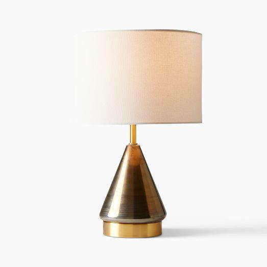 Metalized Glass USB Table Lamp (20") | West Elm (US)