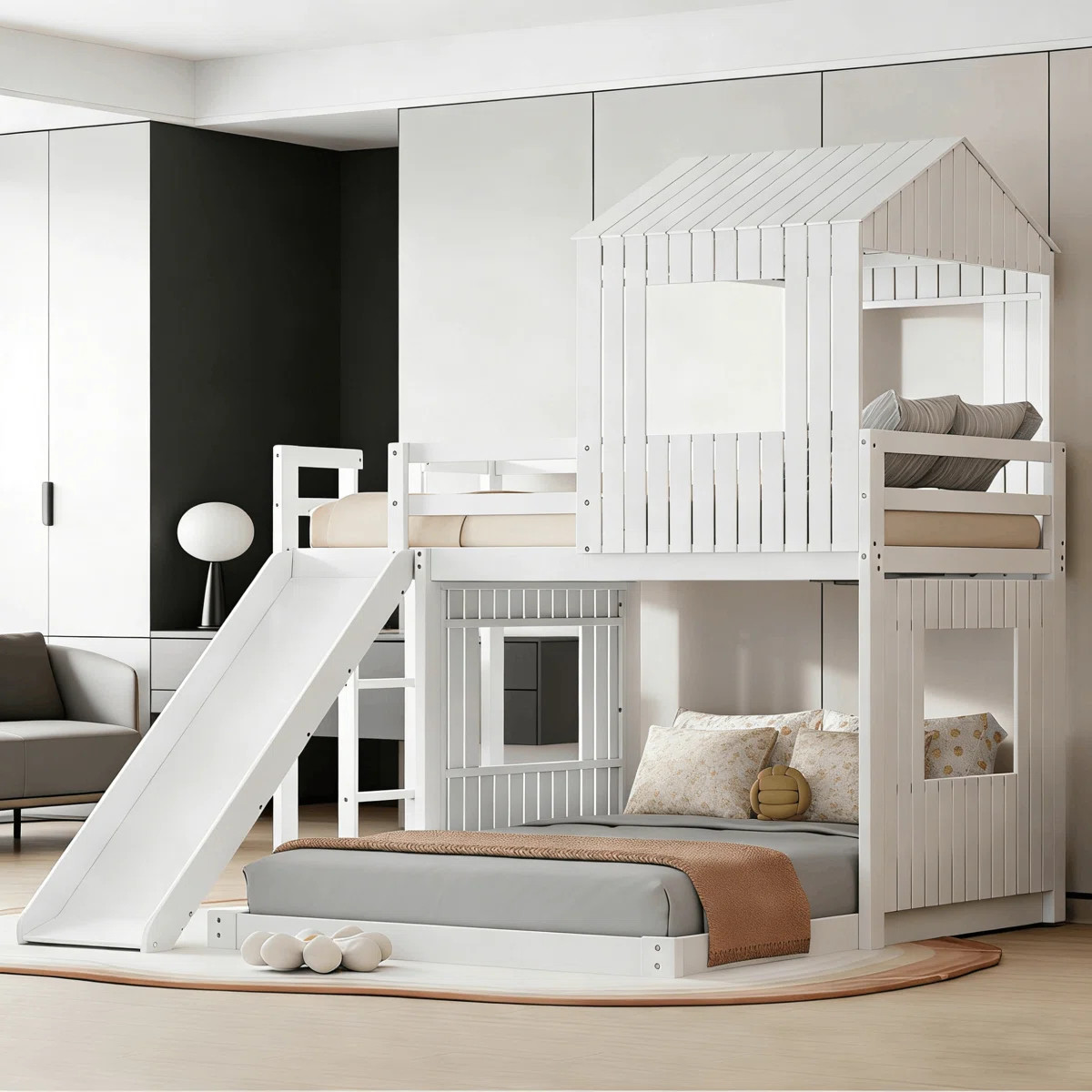 Northwood Twin over Full L Shape House Bunk Bed by Harper Orchard | Wayfair North America
