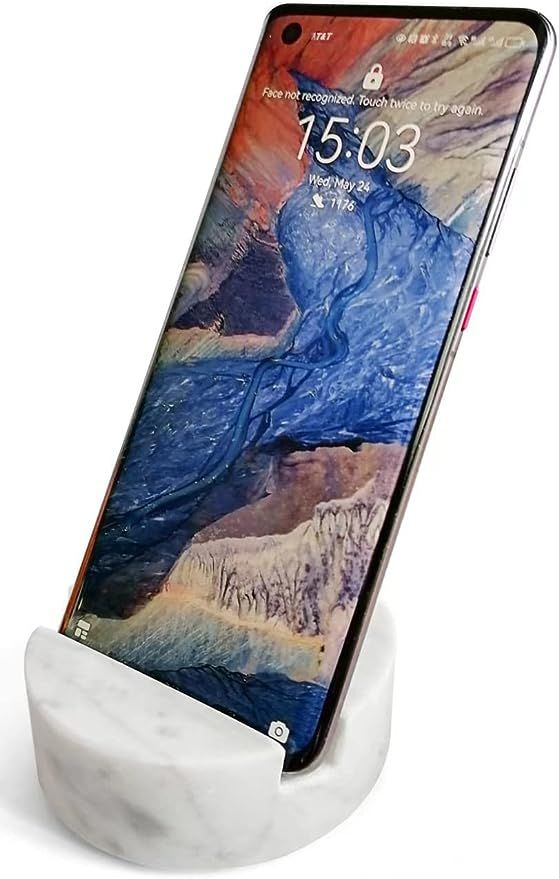 fashciaga Luxurious Marble Cell Phone Stand Holder for Cellphone Tablet On Desk, Countertop, Tabl... | Amazon (US)