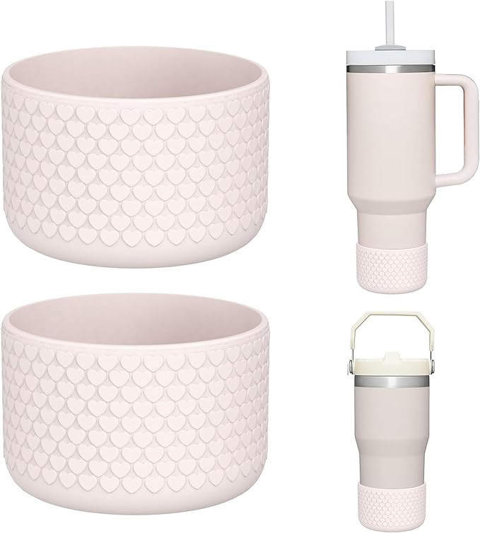 WUQID Heart Shaped Texture Silicone Boot Compatible with Stanle Quencher H2.0 & IceFlow Flip 20oz... | Amazon (US)