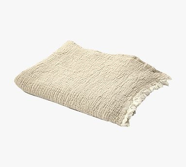 Turkish Cotton Fringe Throw Blanket | Pottery Barn (US)