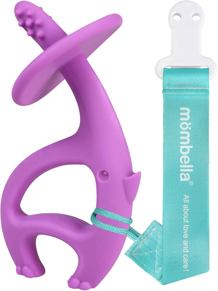 Mombella Baby Teething Toys for Babies 3 6 12 Months with Attachment to Clip on, Soft Silicone Te... | Amazon (US)