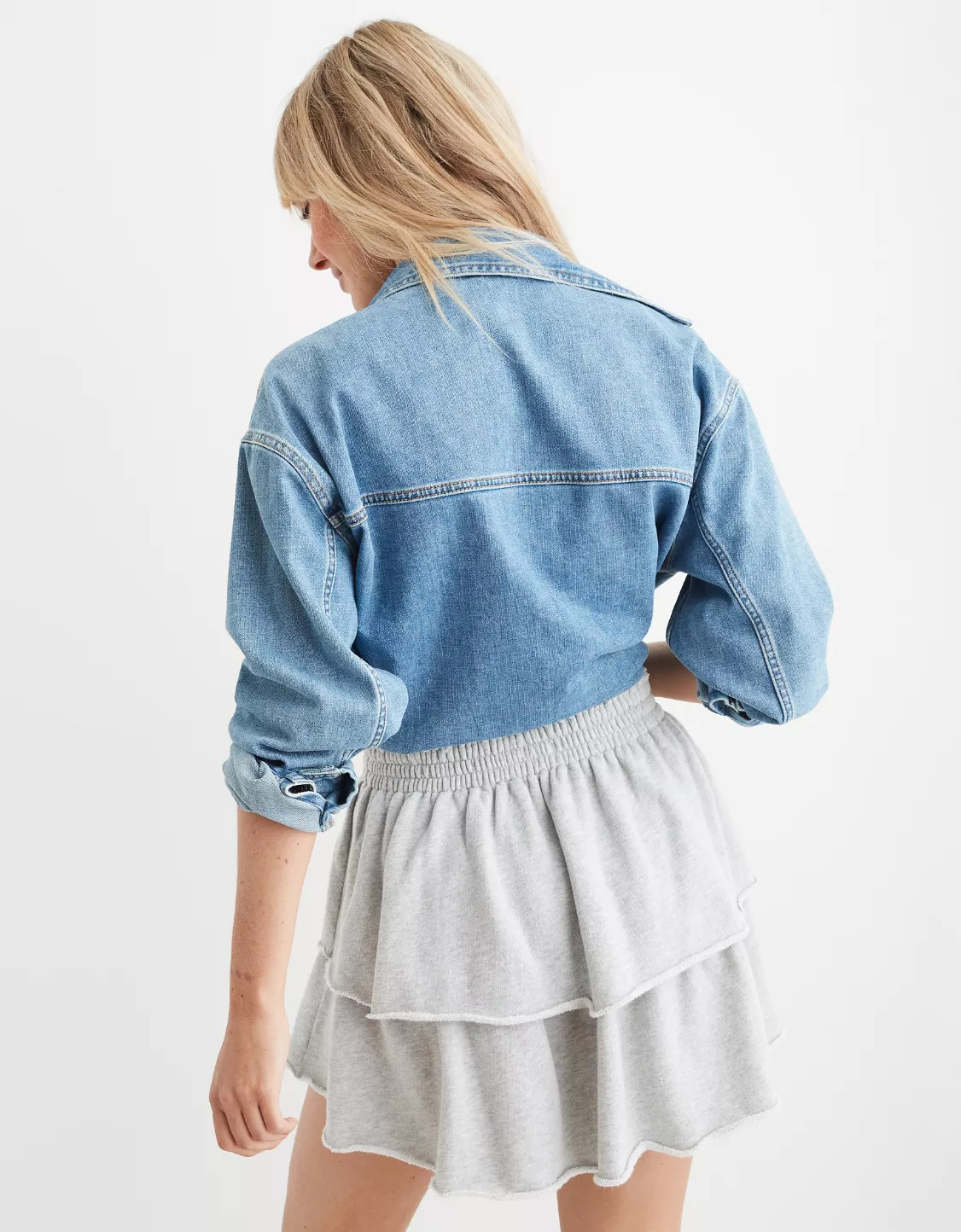 Aerie Weekend Ruffle Mini Skirt | American Eagle Outfitters (US & CA)