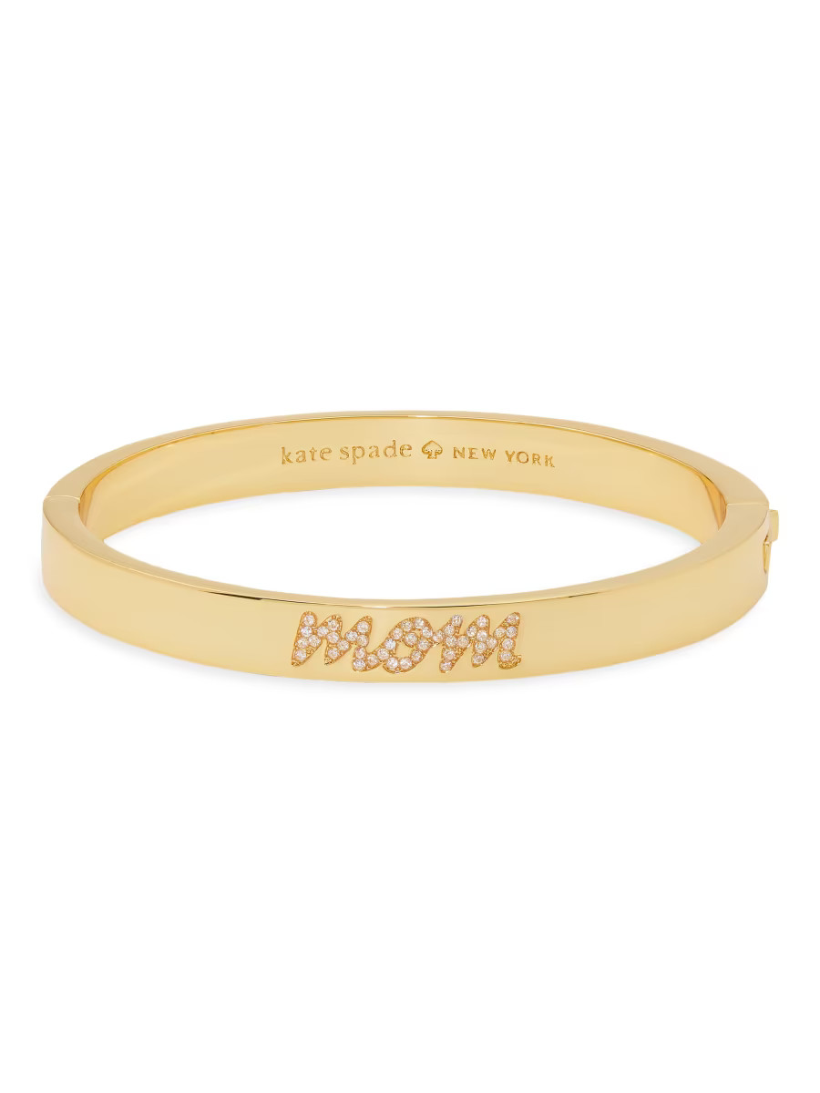 Goldtone & Cubic Zirconia "Mom" Bangle | Saks Fifth Avenue