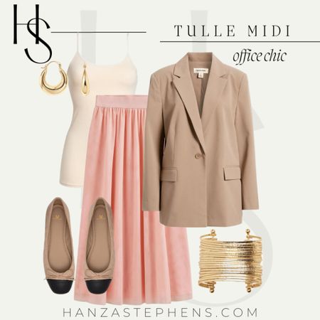 Styling a tulle midi skirt for work 
Office workwear inspo 
Fall workwear inspo 
Neutral workwear ideas 

#LTKworkwear