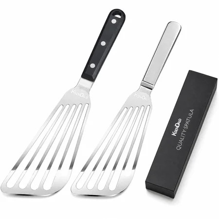 KSENDALO 2 Thin Flexible Fish Spatula Stainless Steel Blade for Fish, Eggs, Pancakes of Kitchen Cooking | Walmart (US)