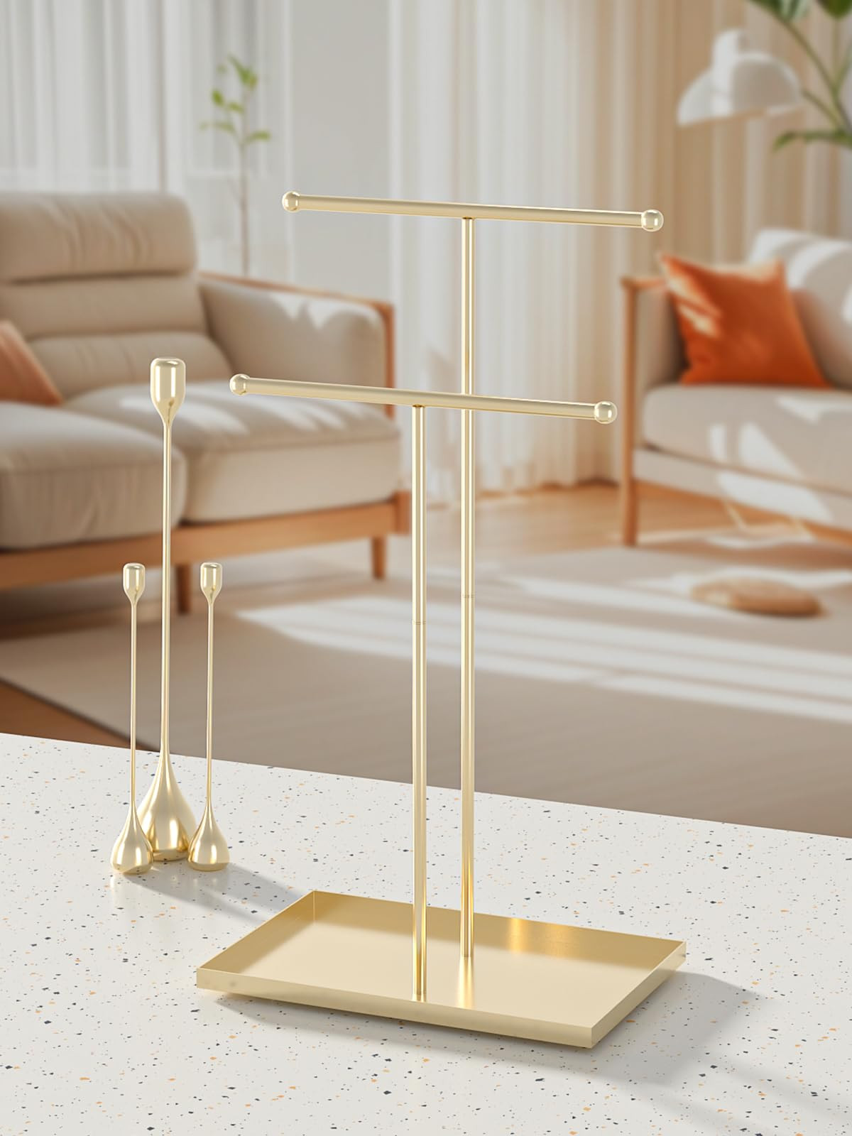 Coward 2 Tier Necklace Stand, Aesthetic Necklace Jewelry Holder, Home Decor Necklace Organizer St... | Amazon (US)
