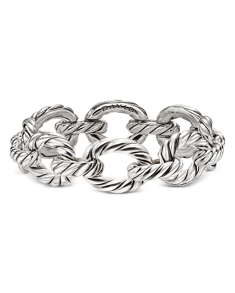 Sculpted Cable Oval Link Bracelet in Sterling Silver, 18mm | Bloomingdale's (US)