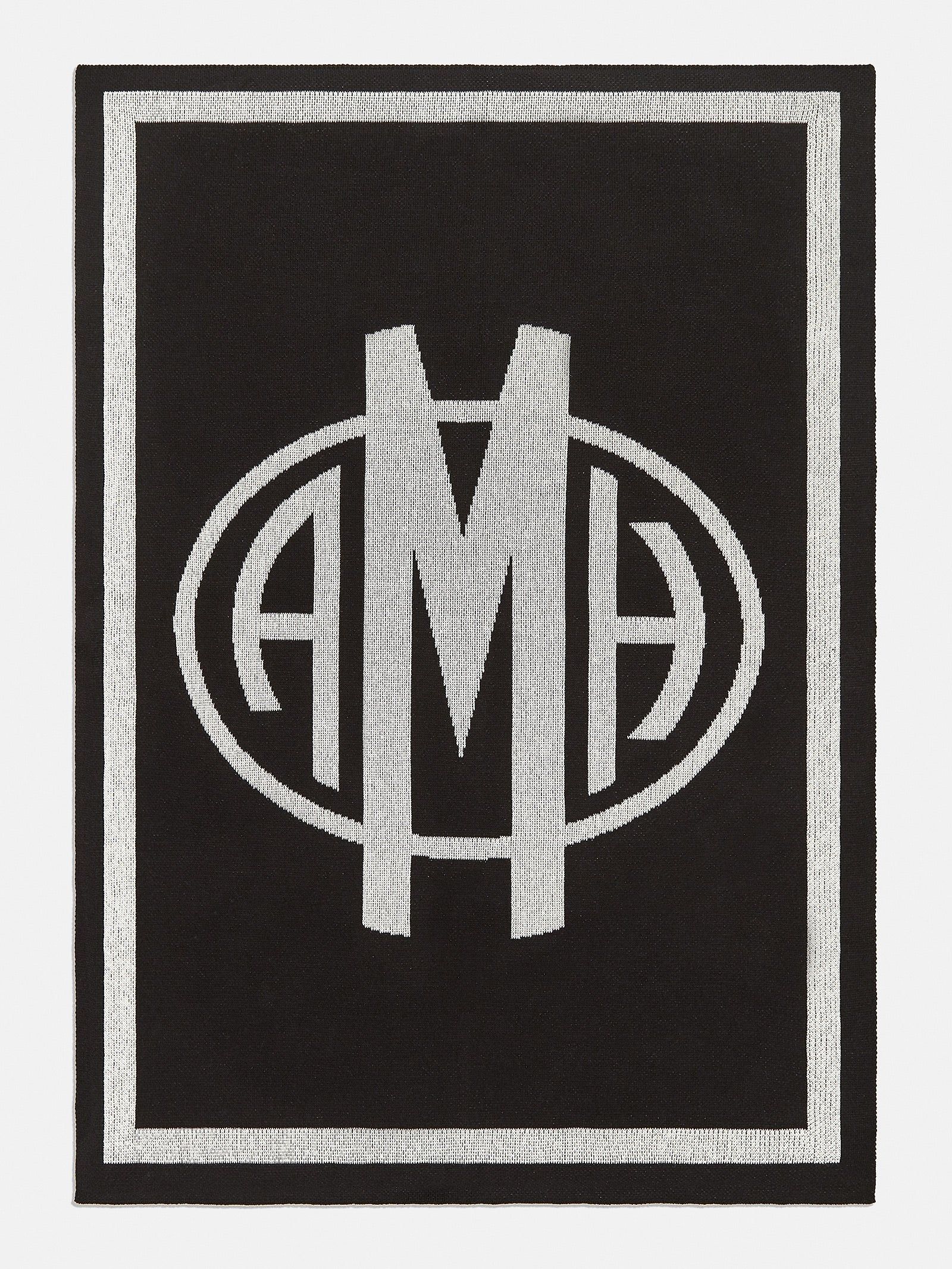 Monogram Custom Blanket - Black / White | BaubleBar (US)