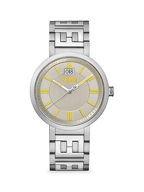 Forever Fendi FF Logo Stainless Steel Bracelet Watch | Saks Fifth Avenue