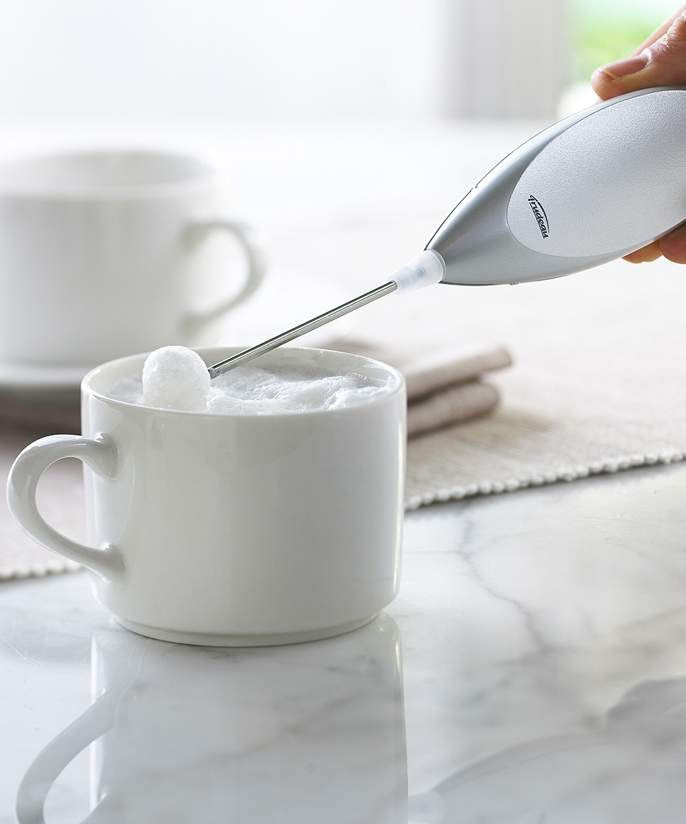 Trudeau Milk Frothers Silver - Stainless Steel Battery Milk Frother | Zulily