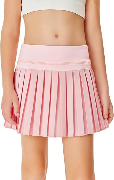 Haloumoning Girls Pleated Skirts with Shorts Athletic Tennis Skorts Sport Performance Skirt with ... | Amazon (US)