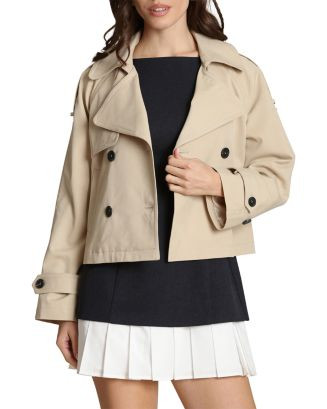 Double Breasted Cropped Trench Jacket | Bloomingdale's (AU)