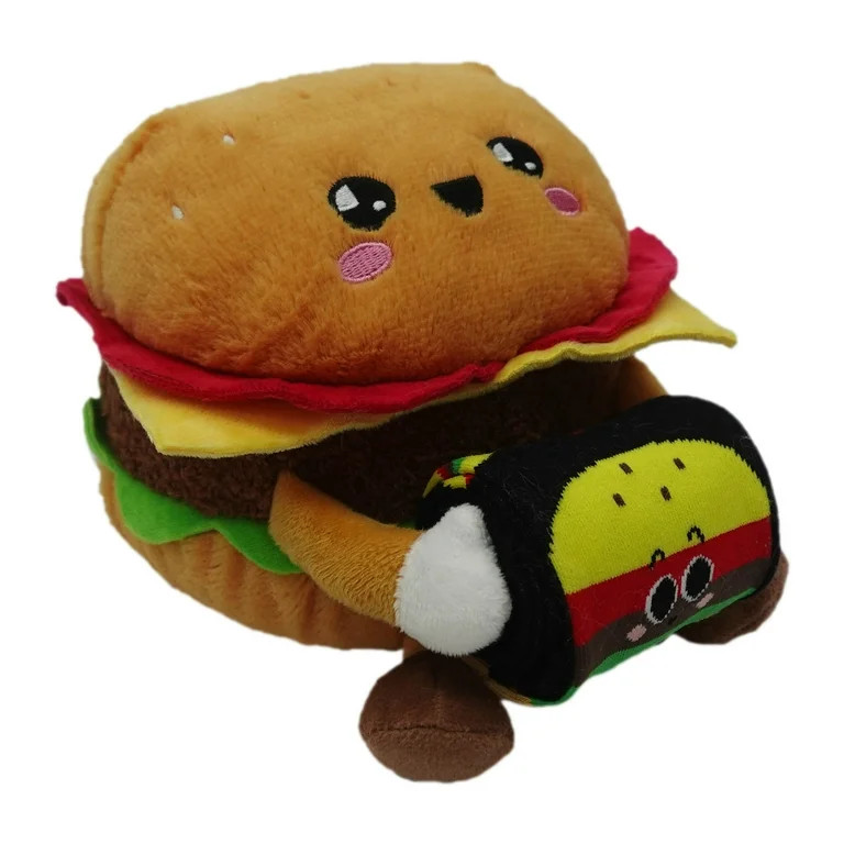 Burger Plush with Socks Gift Set, Brown, 6", Valentine's Day by Way To Celebrate | Walmart (US)