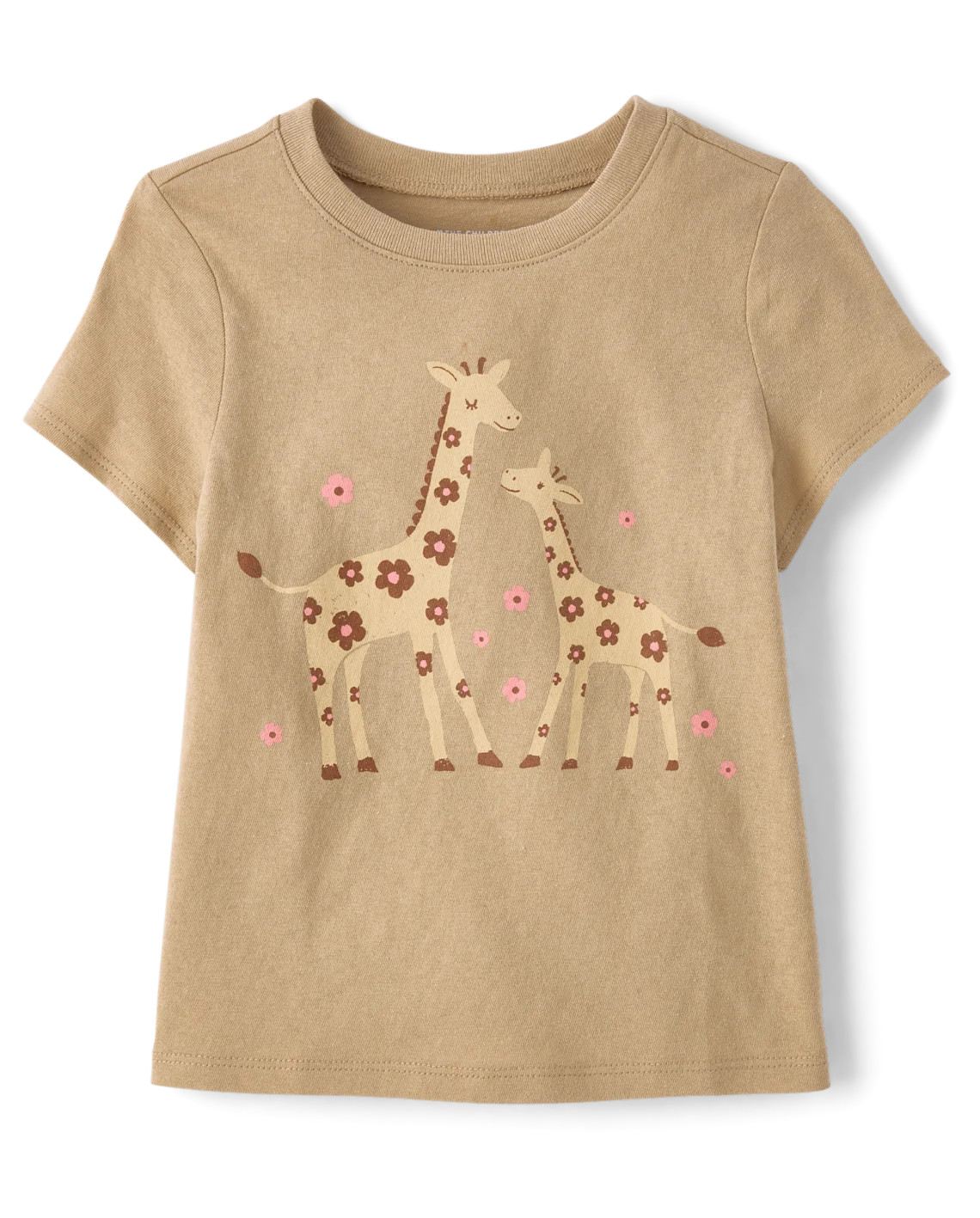Baby And Toddler Girls Giraffe Graphic Tee - brown | The Children's Place