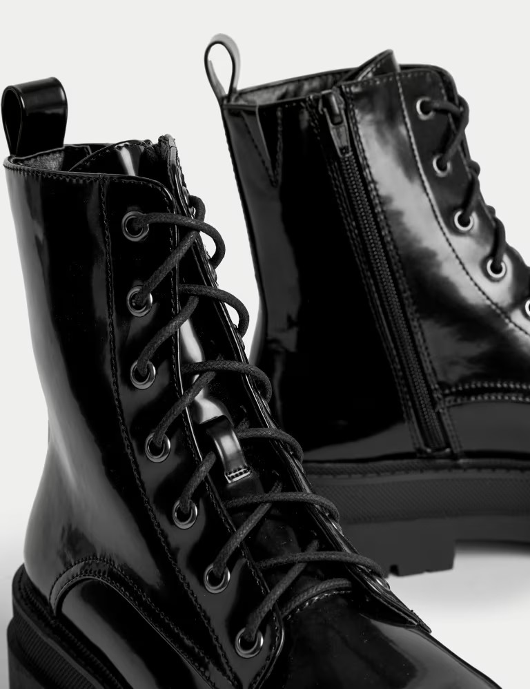 Chunky Lace Up Flatform Ankle Boots | Marks & Spencer (UK)