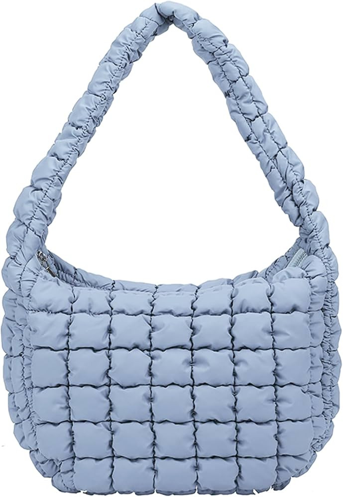 Womens Lightweight Quilted Carryall Gym Bag Soft Puffer Tote Bag Big Capacity Hobo Purse Beach Ha... | Amazon (US)