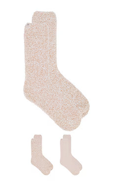 Barefoot Dreams CozyChic 2 Pair Sock Set in Stone Multi from Revolve.com | Revolve Clothing (Global)