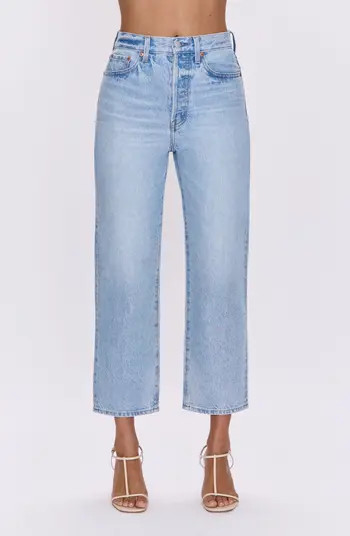 Cassie High Waist Crop Straight Leg Jeans | Nordstrom