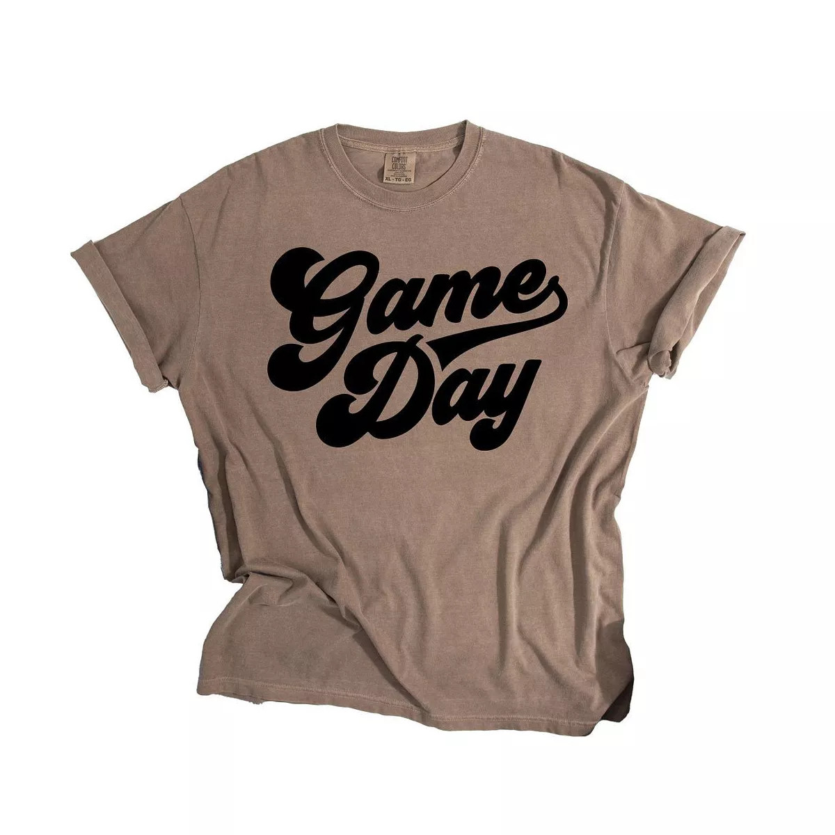 Simply Sage Market Women's Game Day Retro Puff Print Short Sleeve Garment Dyed Tee | Target
