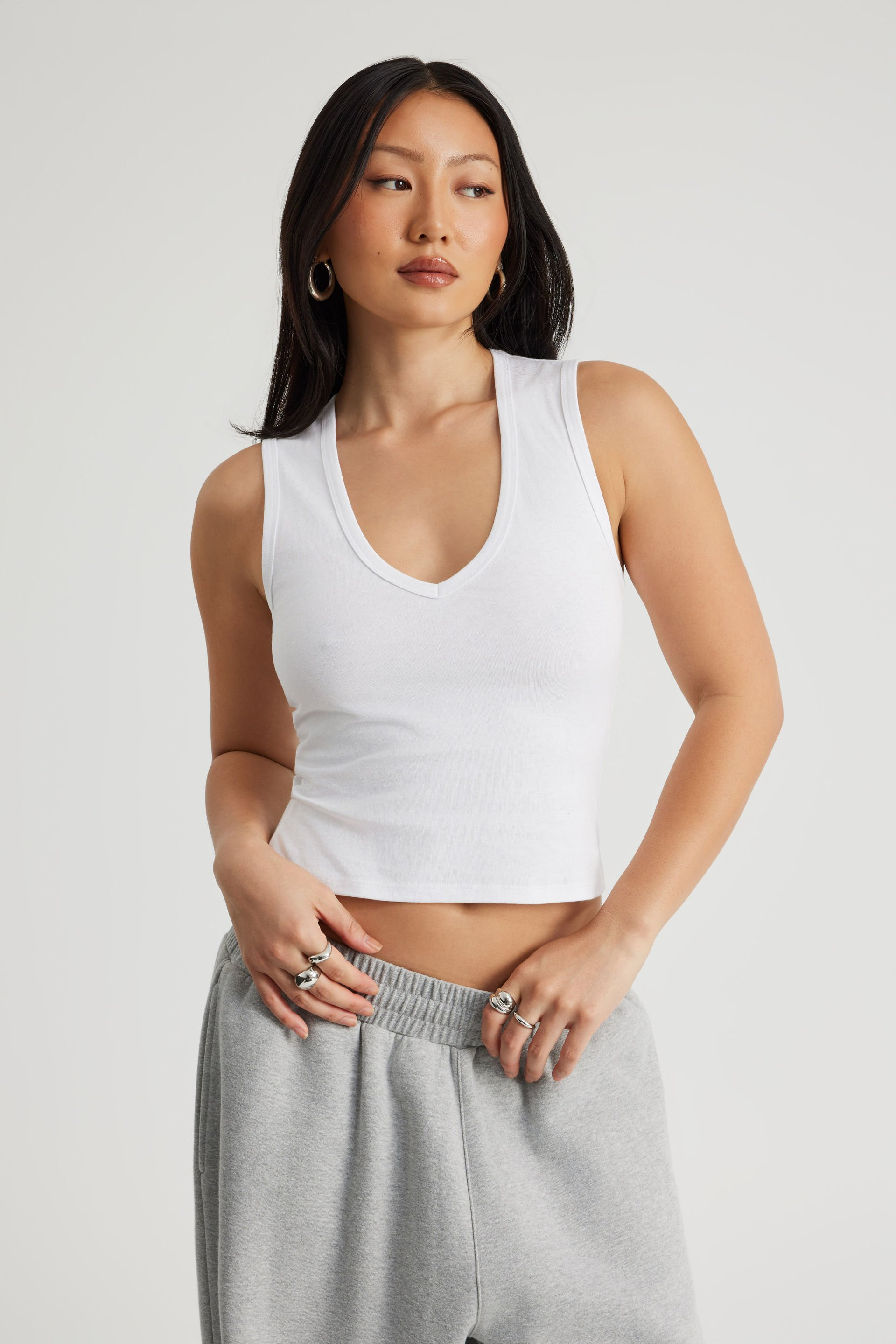 Factorie - V Neck Tank - White | Cotton On (ANZ)