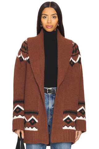 House of Harlow 1960 x REVOLVE Denisia Fairisle Cardigan in Brown Multi from Revolve.com | Revolve Clothing (Global)