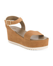 Made In Spain Suede Arena Wedge Sandals | Women's Shoes | Marshalls | Marshalls