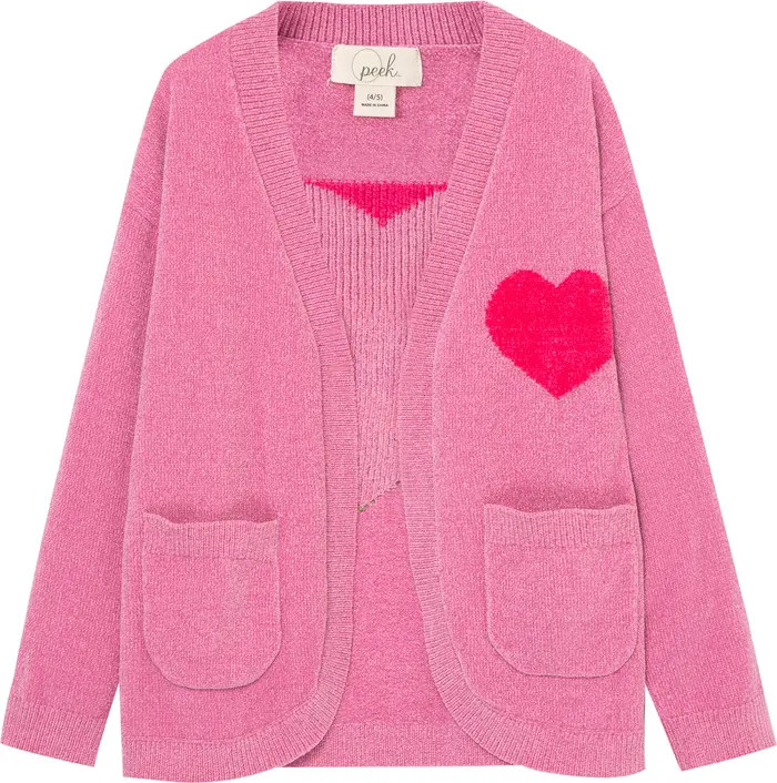 Kids' Heart Chenille Cardigan | Nordstrom