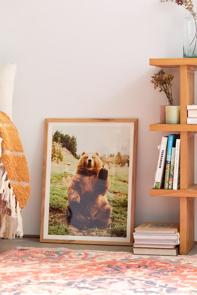 Becca Tapert Hi Bear Art Print | Urban Outfitters (US and RoW)