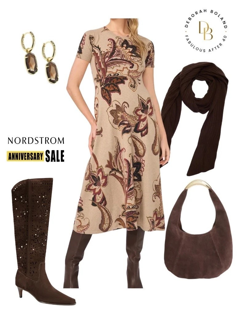 Who else loves a sweater dress once fall arrives? 🍂🤎
This paisley print sweater dress paired with tall boots is cozy, comfortable, and has just the right amount of personality. The print makes a statement, while the boots give it that timeless fall feel I never get tired of.

#LTKSeasonal #LTKOver40 #LTKSaleAlert