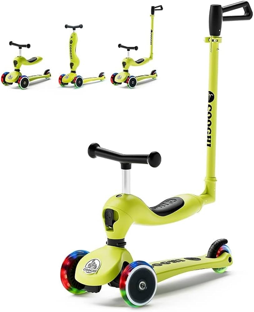 COOGHI 3 in 1 Toddler Scooter, Push Scooter for Toddlers 1-3(Use Up to 5 Year Old),with Parent Ha... | Amazon (US)