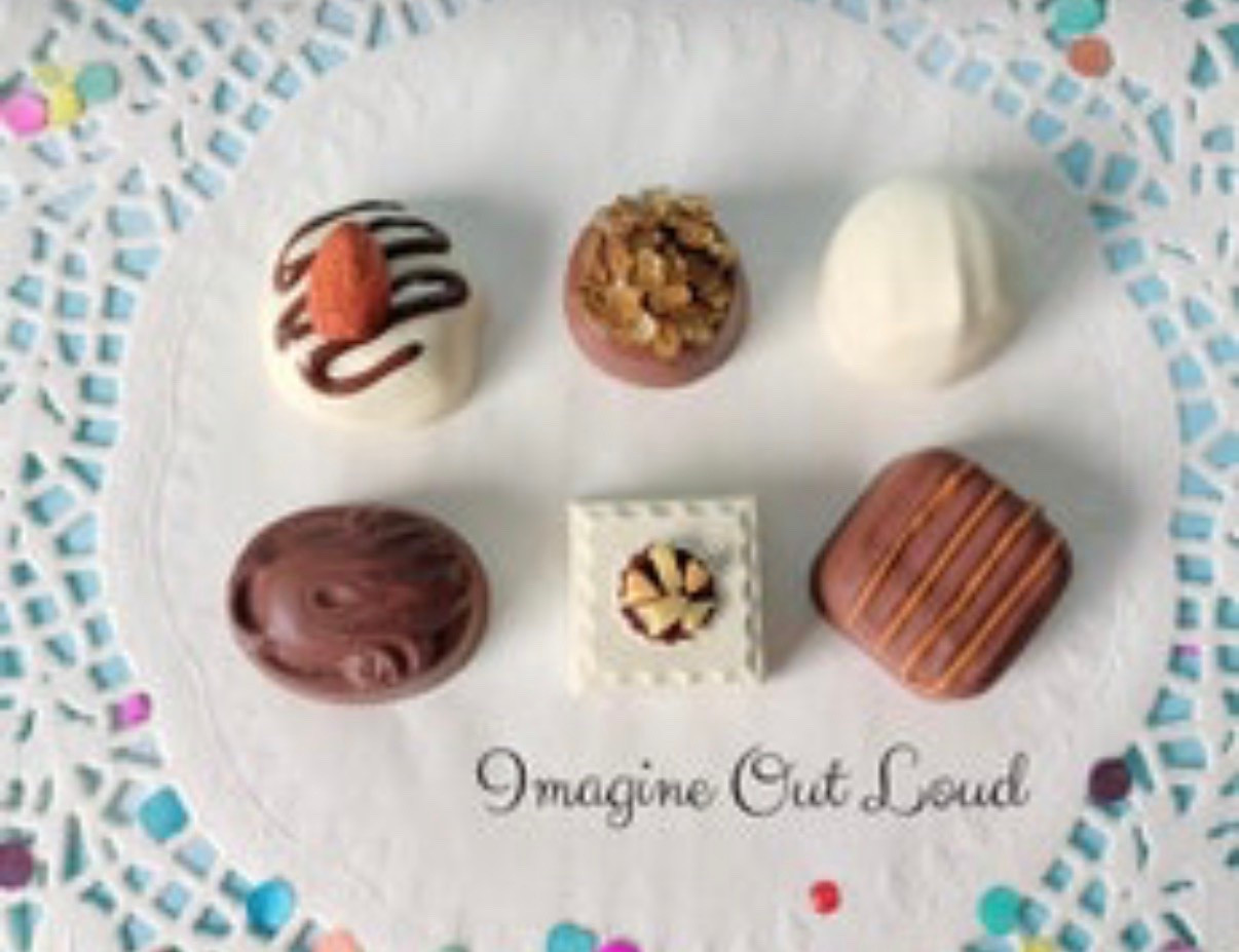 Fake chocolates for your fake food plate wall