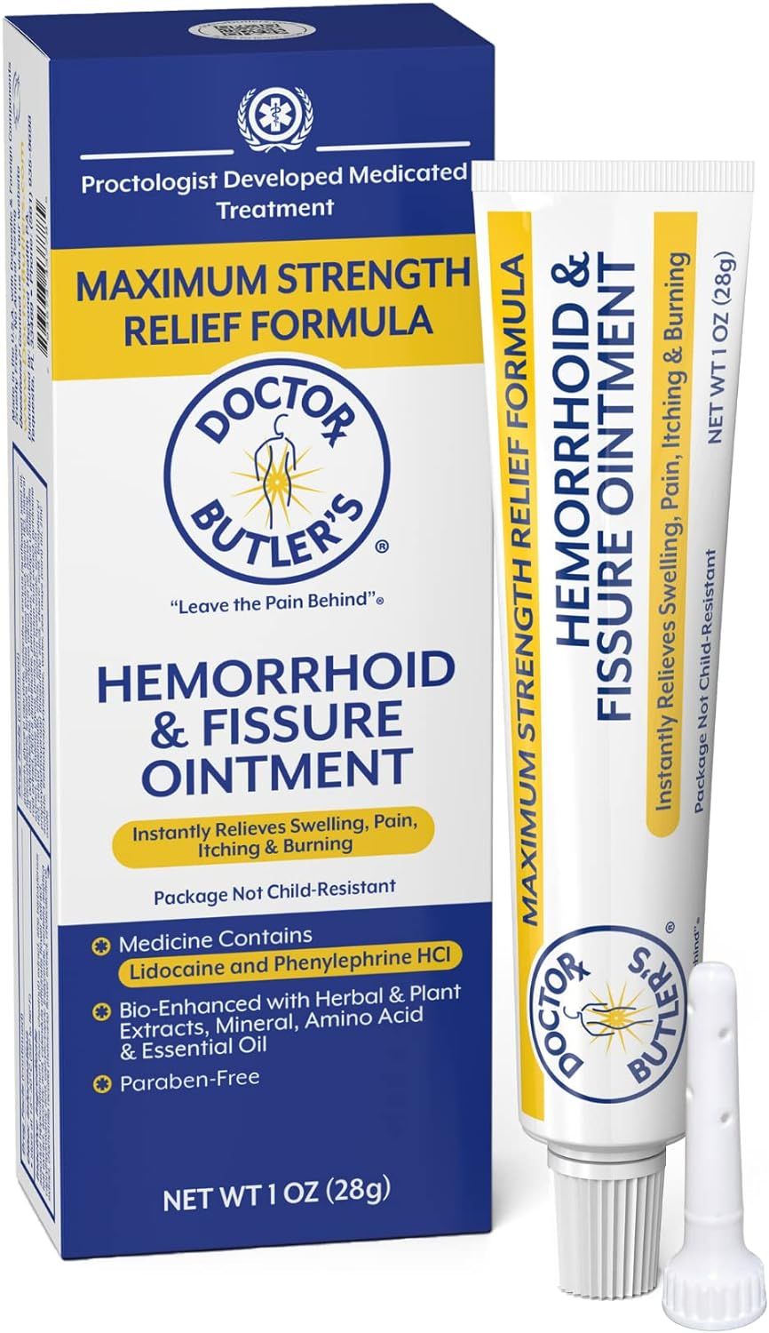 Doctor Butler’s Hemorrhoid & Fissure Ointment – Hemorrhoid Treatment and Hemorrhoid Cream wit... | Amazon (US)