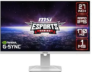 MSI G274QRFW, 27" Gaming Monitor, 2560 x 1440 (QHD), Rapid IPS, 1ms, 170Hz, G-Sync Compatible, HD... | Amazon (US)