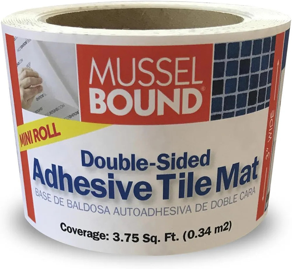 Mussel Bound MusselBound® Adhesive Tile Mat Mini Roll - 3"" x 15', Easy Installation for Small S... | Amazon (US)
