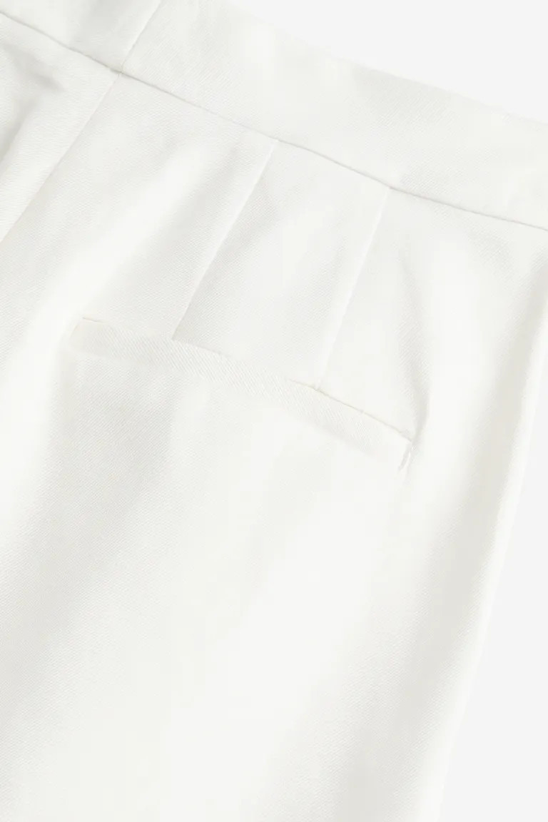 Short van linnenmix - Wit - DAMES | H&M NL | H&M (DE, AT, CH, NL, FI)