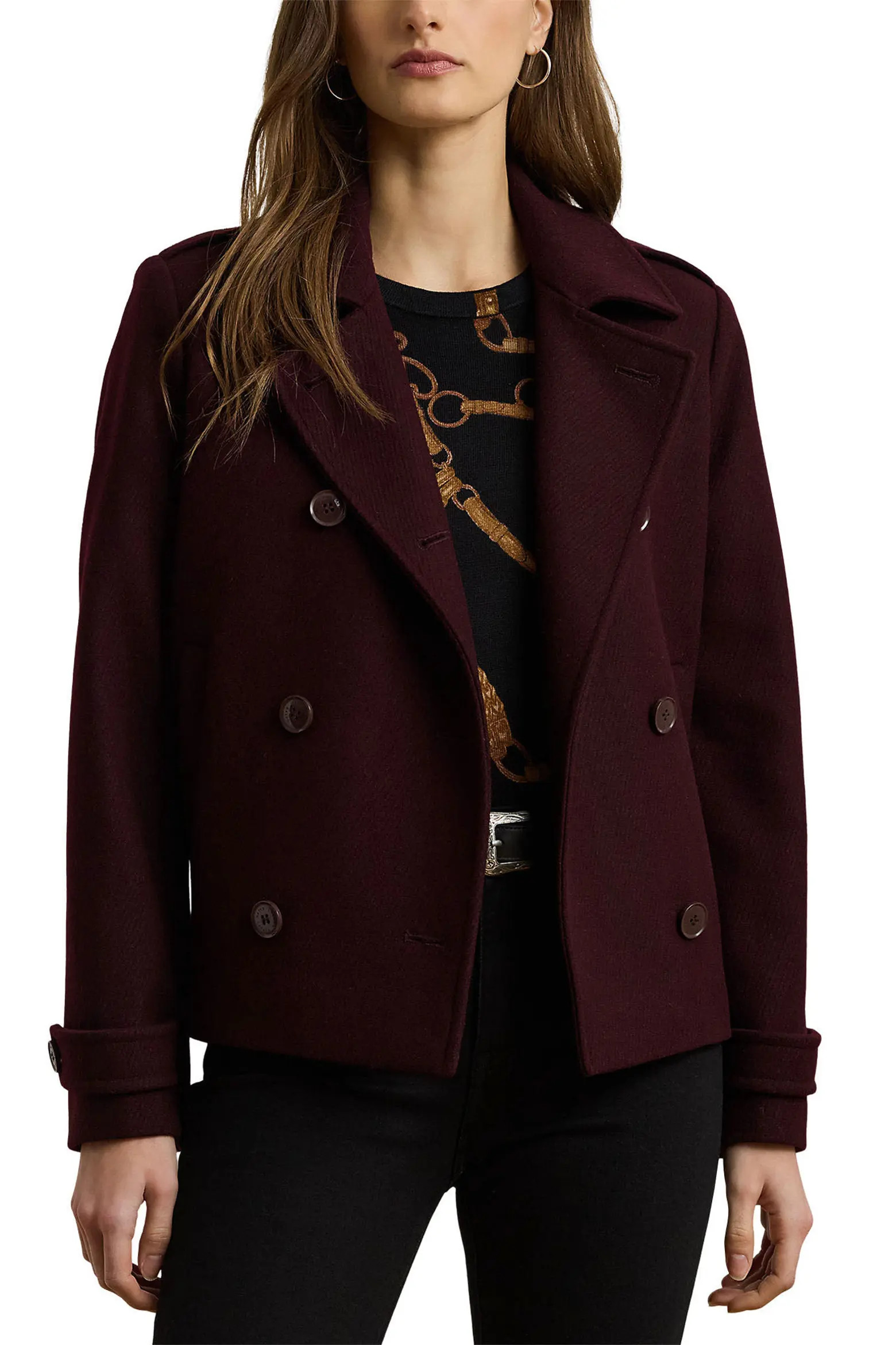 Double Breasted Wool Blend Twill Jacket (Women) | Nordstrom | Nordstrom