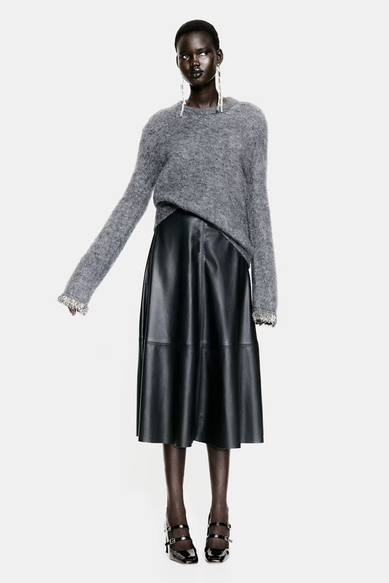 Coated A-Line Skirt | H&M (US + CA)