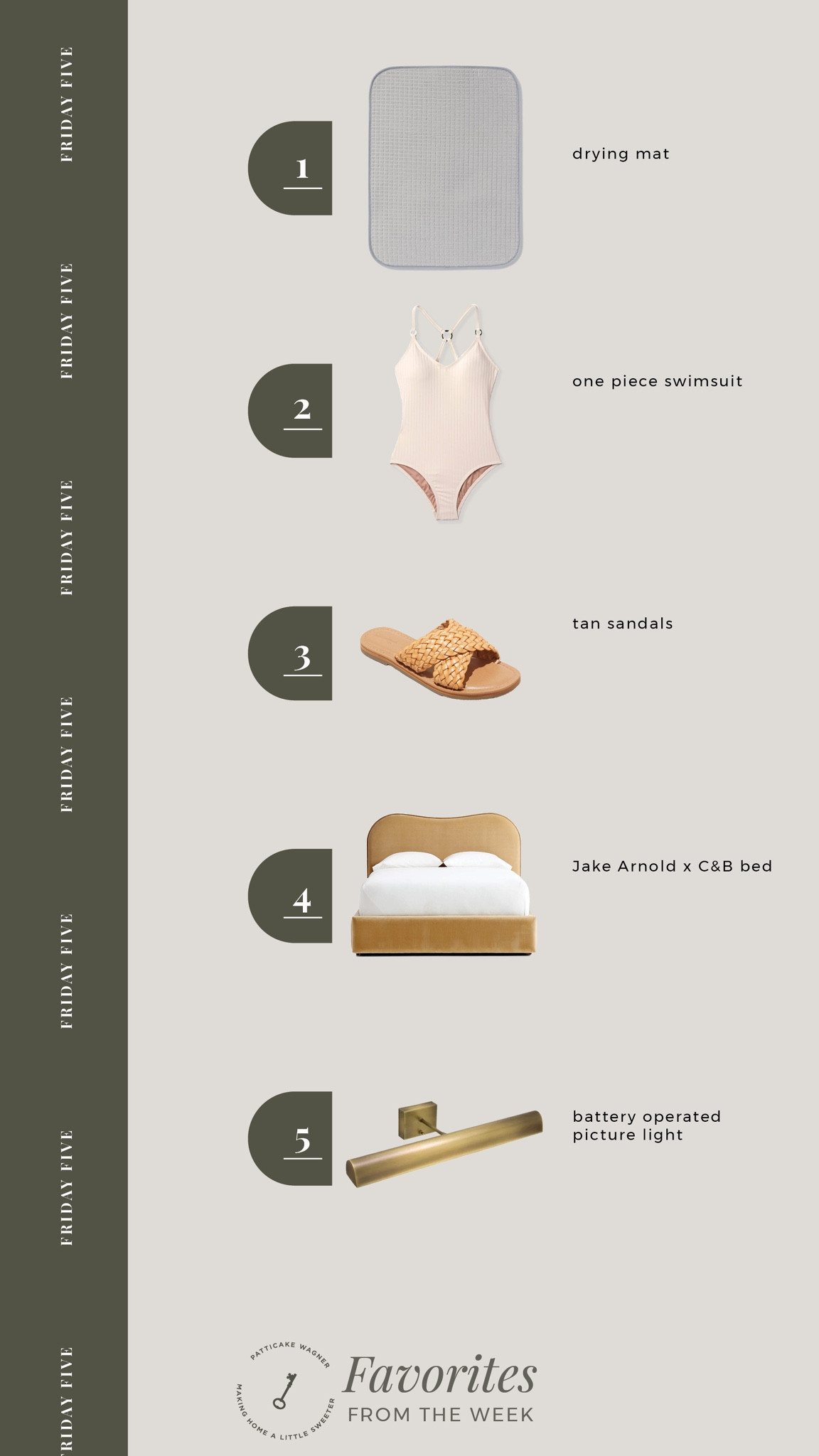 Your favorites from the week. 

drying mat, one piece swimsuit, sandals, bed frame, battery operated picture light 


#LTKhome #LTKFind