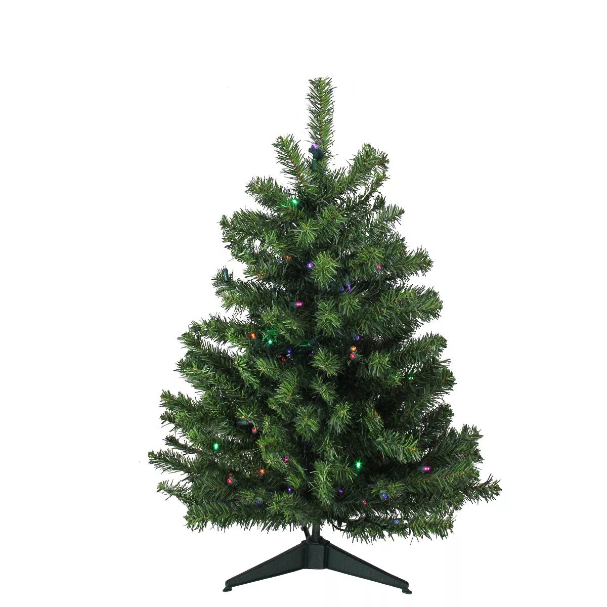 Northlight 3' Prelit Artificial Christmas Tree Canadian Pine - Multicolor LED Lights | Target